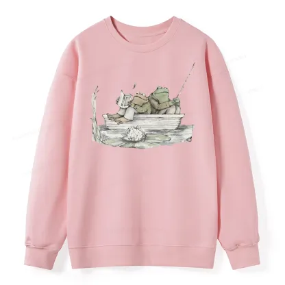 Pagewings Frog Reading Unisex  Classic Sweatshirt