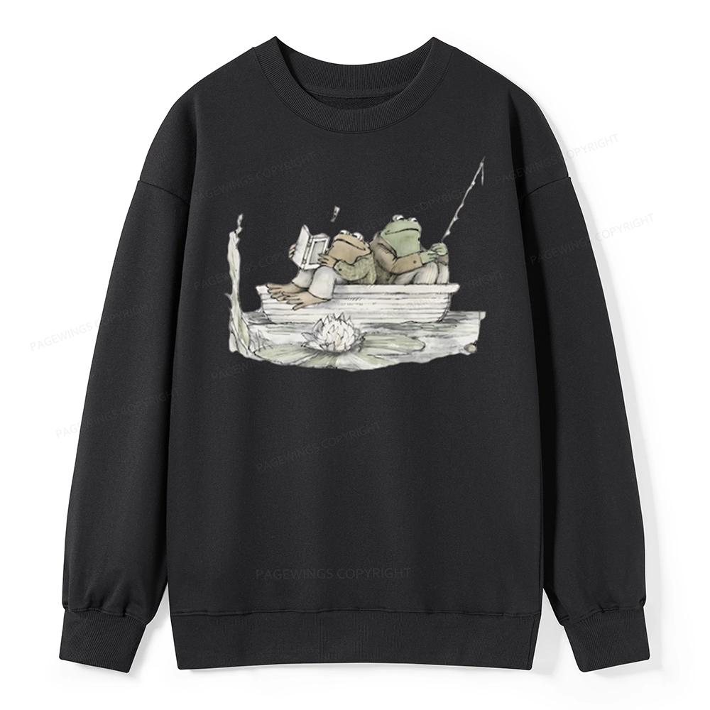Pagewings Frog Reading Unisex  Classic Sweatshirt