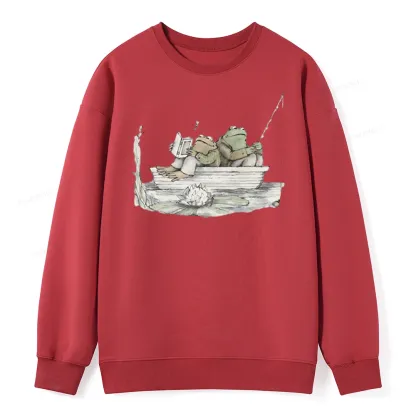 Pagewings Frog Reading Unisex  Classic Sweatshirt