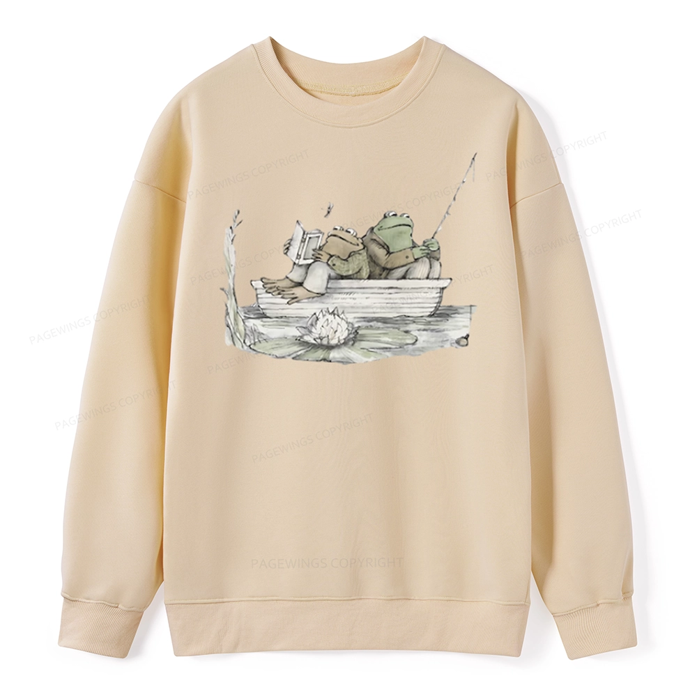 Pagewings Frog Reading Unisex  Classic Sweatshirt