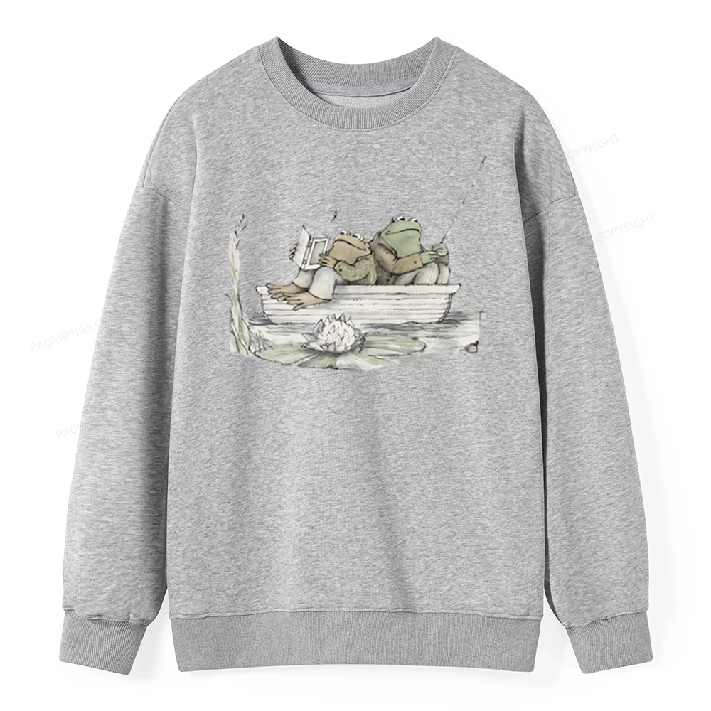 Pagewings Frog Reading Unisex  Classic Sweatshirt