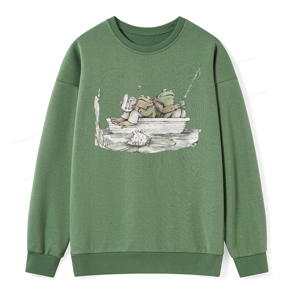 Pagewings Frog Reading Unisex  Classic Sweatshirt