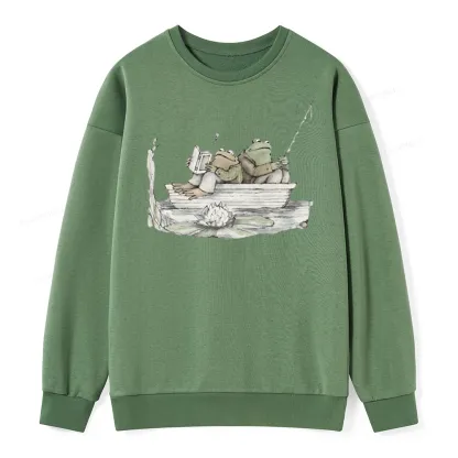 Pagewings Frog Reading Unisex  Classic Sweatshirt