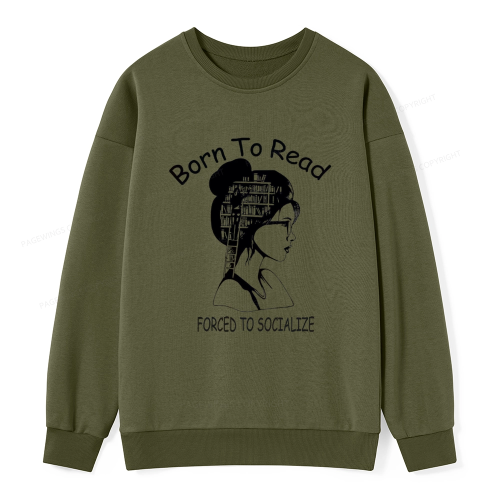 Pagewings Born To Read Unisex  Classic Sweatshirt
