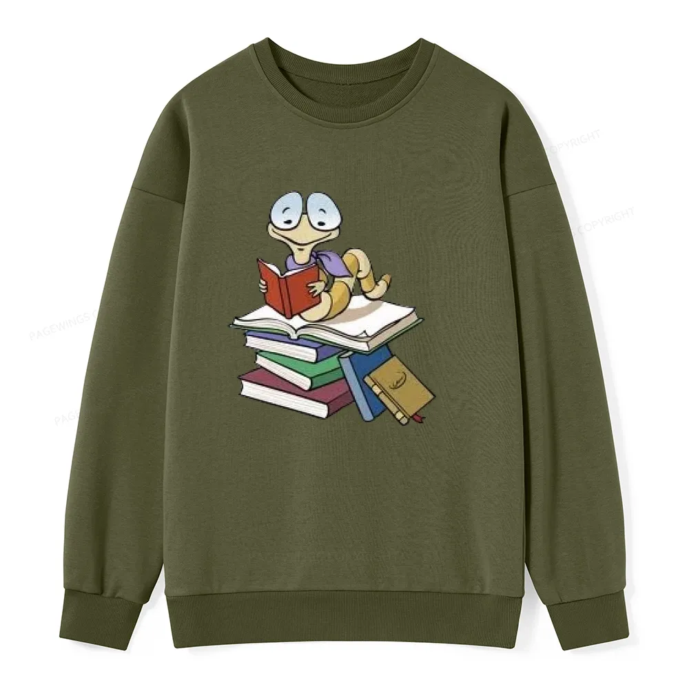 Pagewings Reading Snail and Book Unisex Classic Sweatshirt