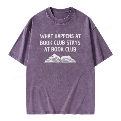 Pagewings What Happens At Book Club Stays At Book Club Unisex Washed T-shirt