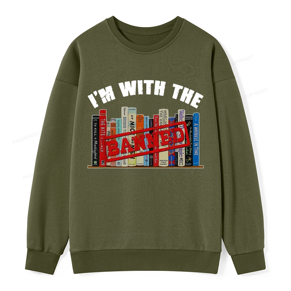 Pagewings I'm With The Banned Funny Book Unisex Classic Sweatshirt