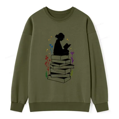 Pagewings Girl Reading Unisex Classic Sweatshirt