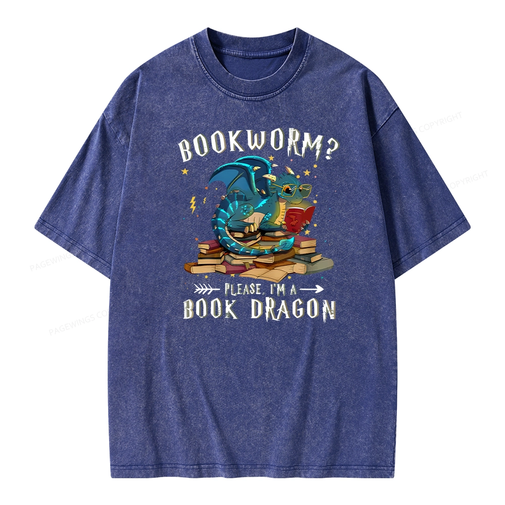 Pagewings Dragon Book Unisex Washed T-shirt