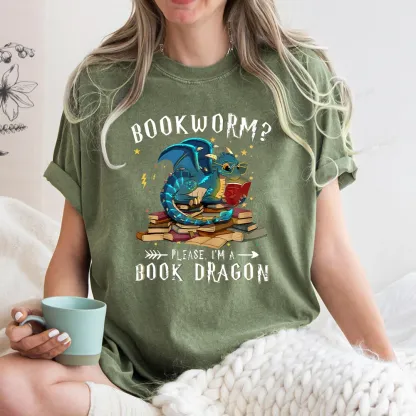 Pagewings Dragon Book Unisex Washed T-shirt