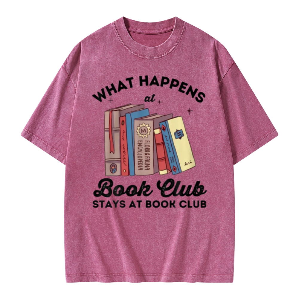 Pagewings Stays At Book Club Book Unisex Washed T-shirt