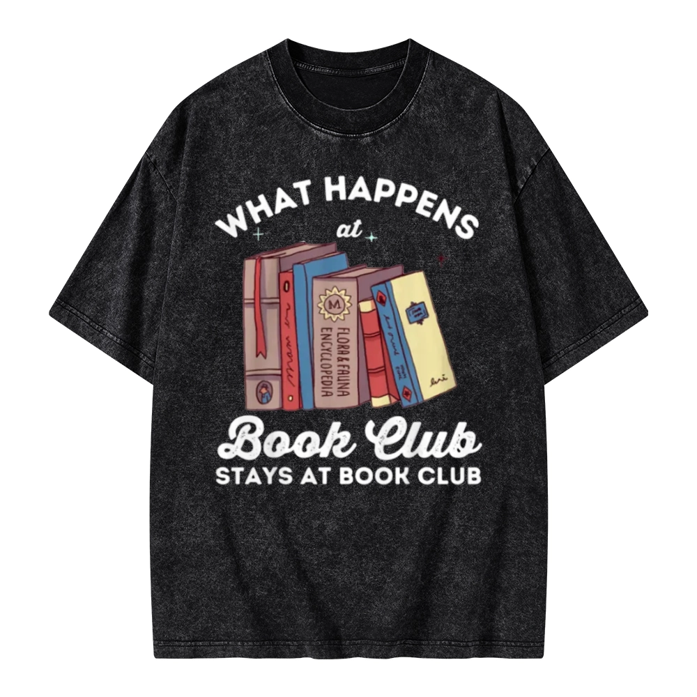 Pagewings Stays At Book Club Book Unisex Washed T-shirt