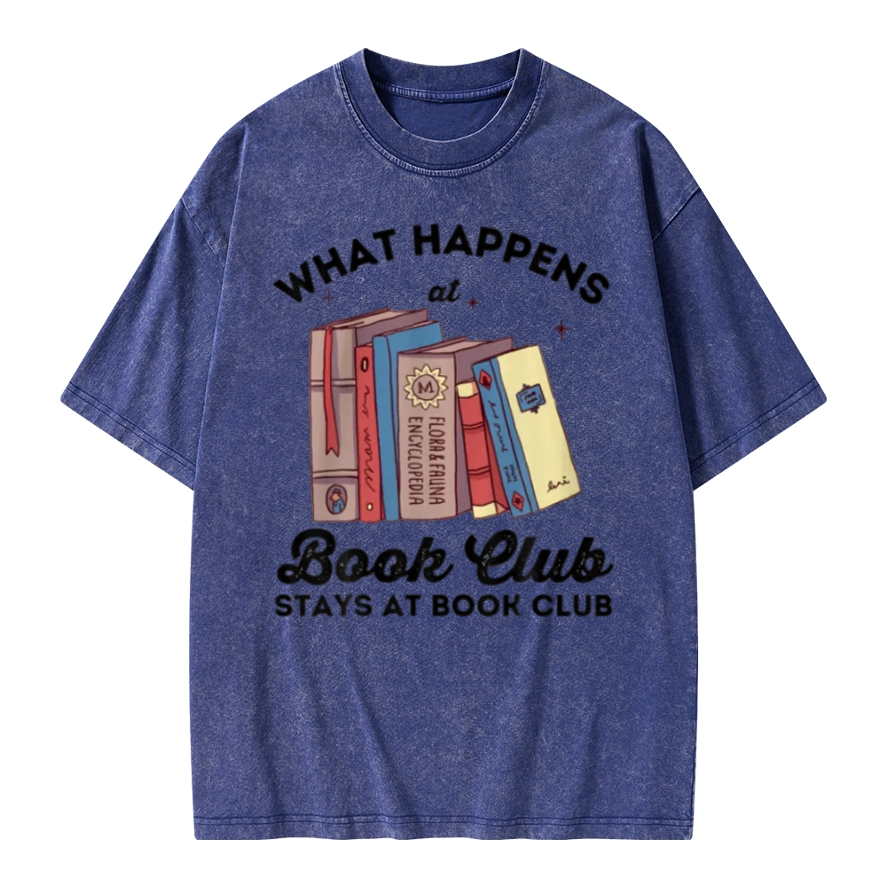 Pagewings Stays At Book Club Book Unisex Washed T-shirt
