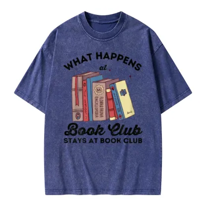 Pagewings Stays At Book Club Book Unisex Washed T-shirt
