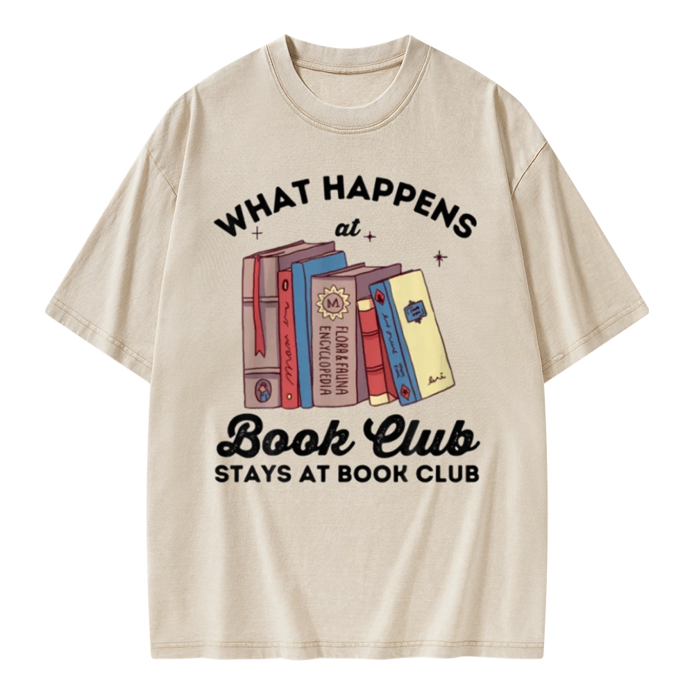Pagewings Stays At Book Club Book Unisex Washed T-shirt