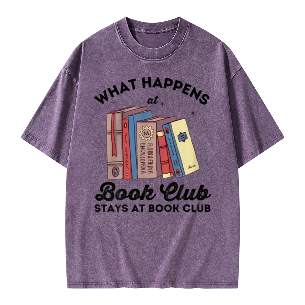 Pagewings Stays At Book Club Book Unisex Washed T-shirt
