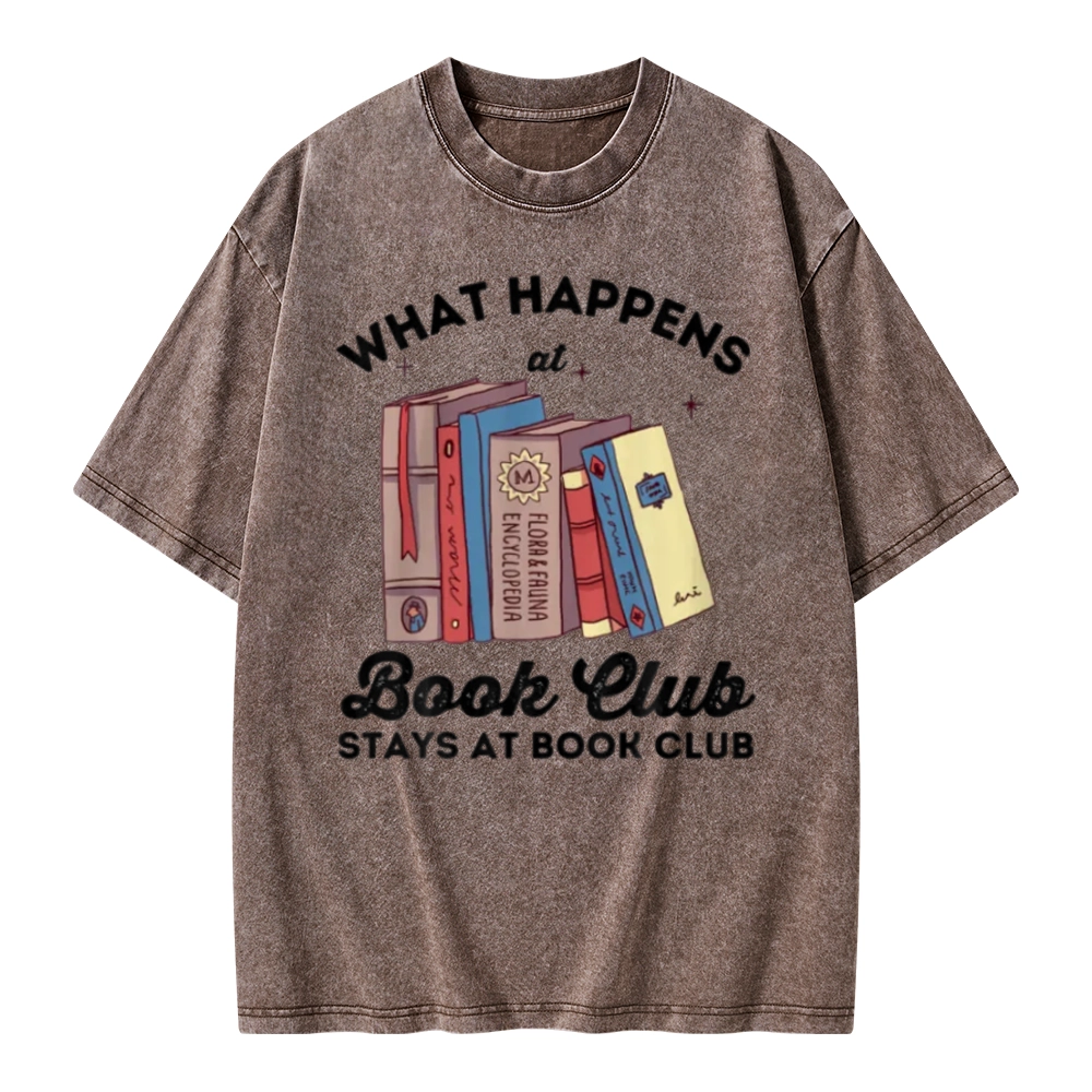 Pagewings Stays At Book Club Book Unisex Washed T-shirt