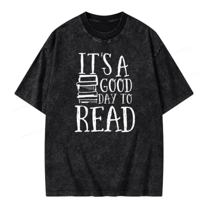 Pagewings It‘s A Good Day To Read Unisex Washed T-shirt