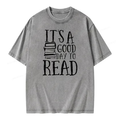 Pagewings It‘s A Good Day To Read Unisex Washed T-shirt
