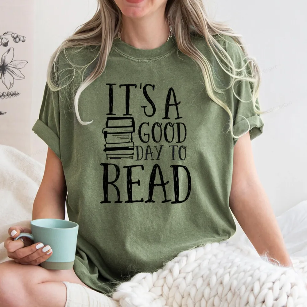 Pagewings It‘s A Good Day To Read Unisex Washed T-shirt