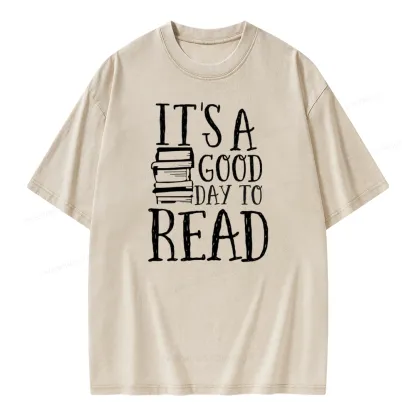 Pagewings It‘s A Good Day To Read Unisex Washed T-shirt