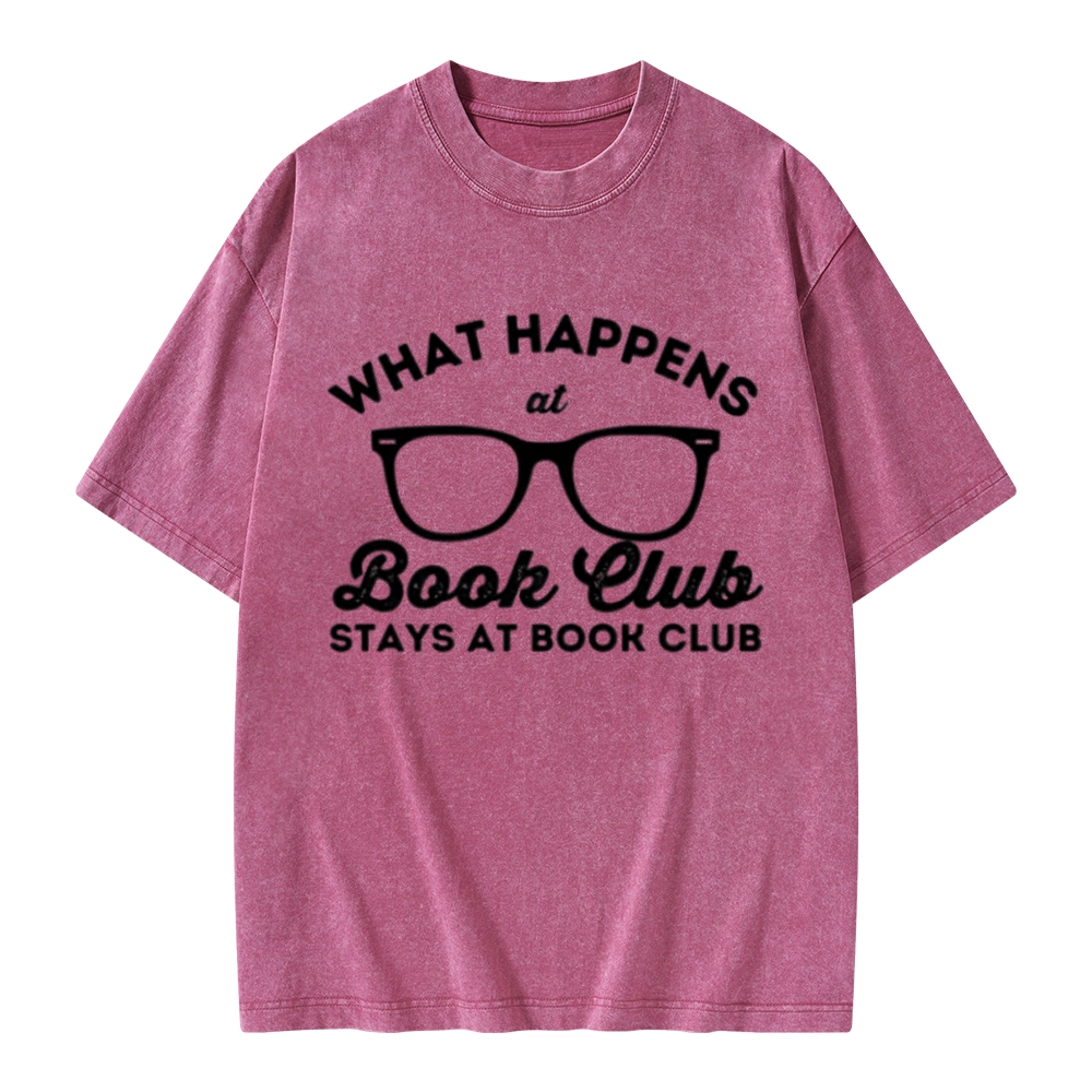 Pagewings What Happens At Book Club Unisex Washed T-shirt
