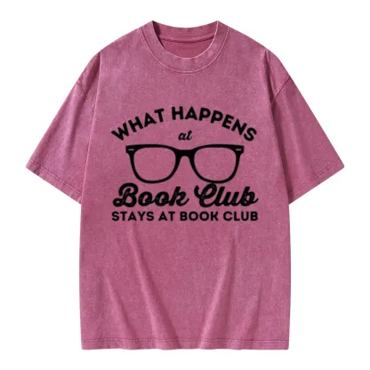 Pagewings What Happens At Book Club Unisex Washed T-shirt