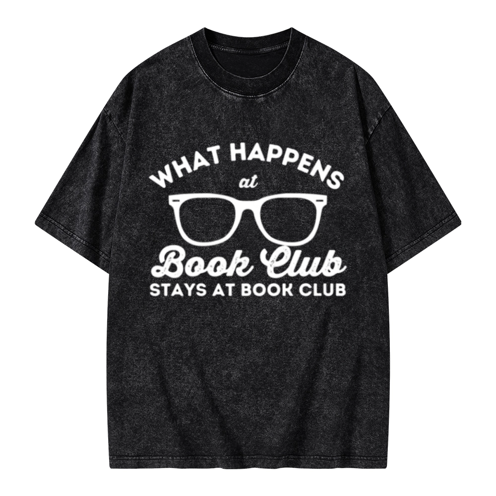 Pagewings What Happens At Book Club Unisex Washed T-shirt