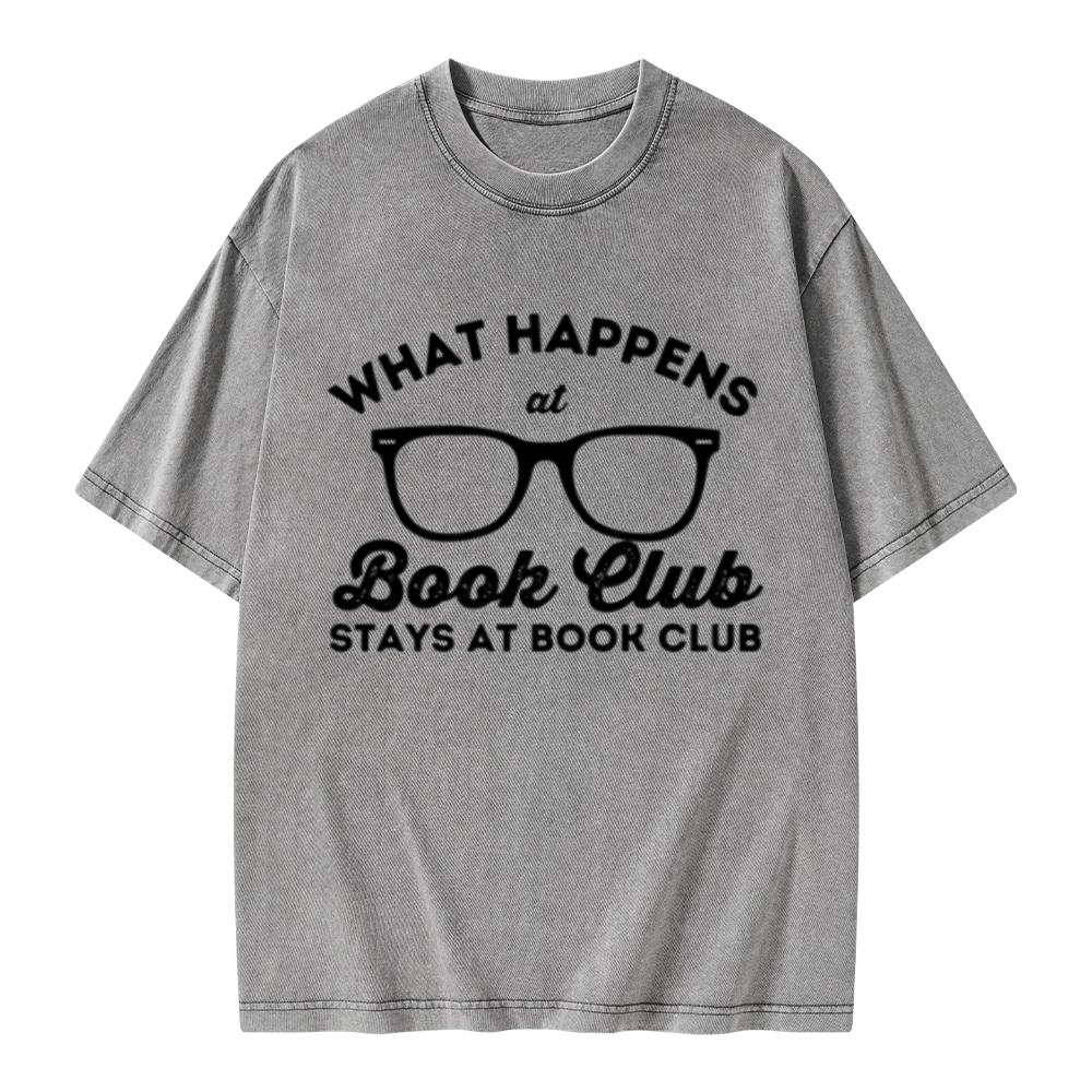 Pagewings What Happens At Book Club Unisex Washed T-shirt