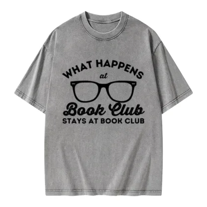 Pagewings What Happens At Book Club Unisex Washed T-shirt