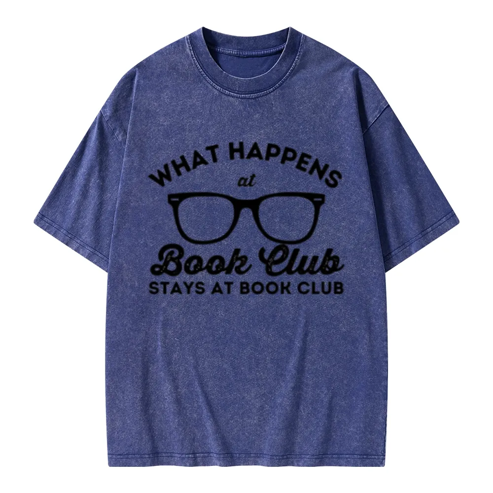 Pagewings What Happens At Book Club Unisex Washed T-shirt