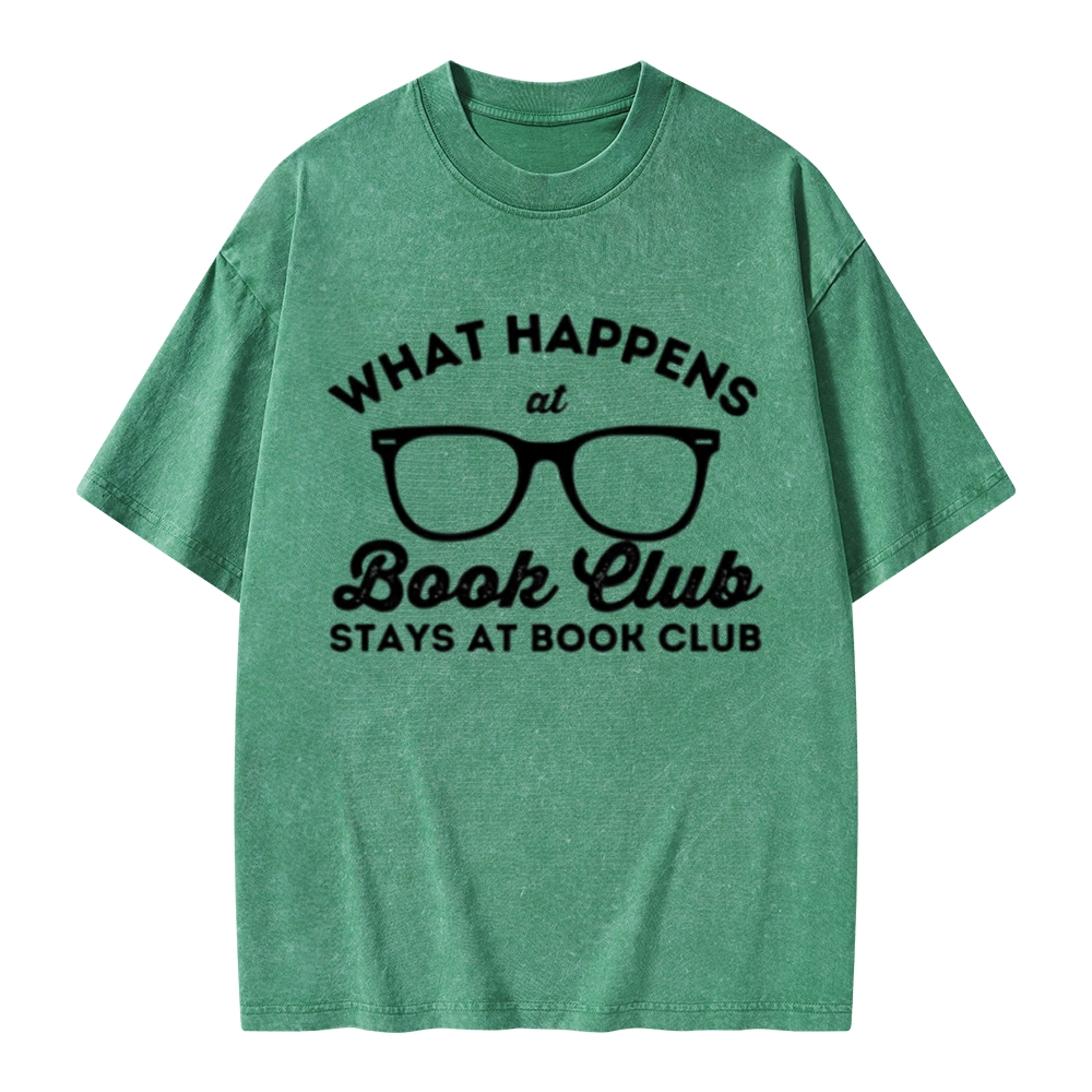 Pagewings What Happens At Book Club Unisex Washed T-shirt