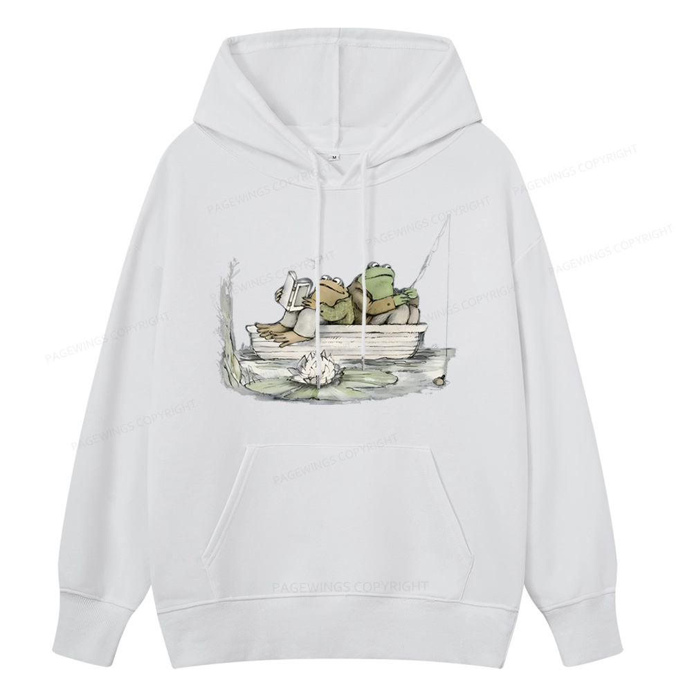 Pagewings Frog Reading Unisex Classic Hoodie