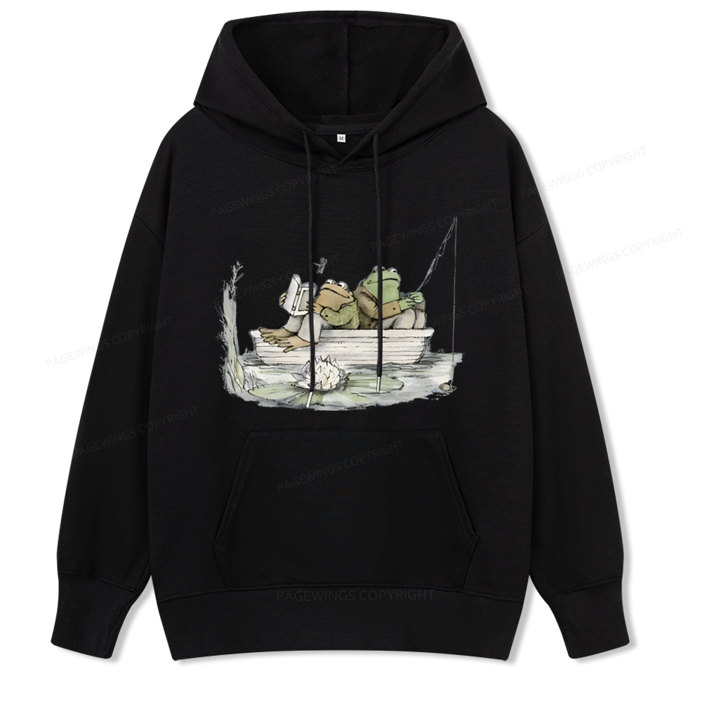 Pagewings Frog Reading Unisex Classic Hoodie