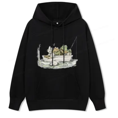 Pagewings Frog Reading Unisex Classic Hoodie