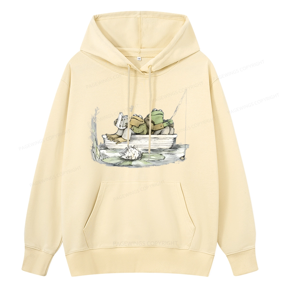 Pagewings Frog Reading Unisex Classic Hoodie