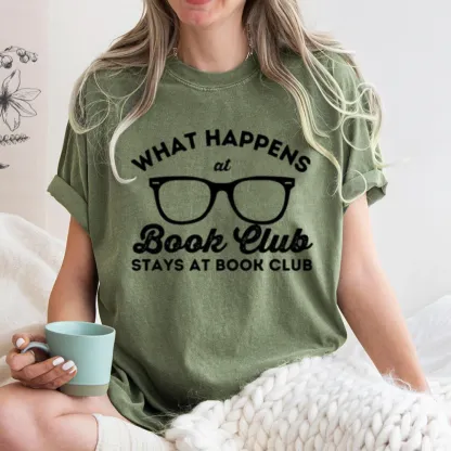 Pagewings What Happens At Book Club Unisex Washed T-shirt