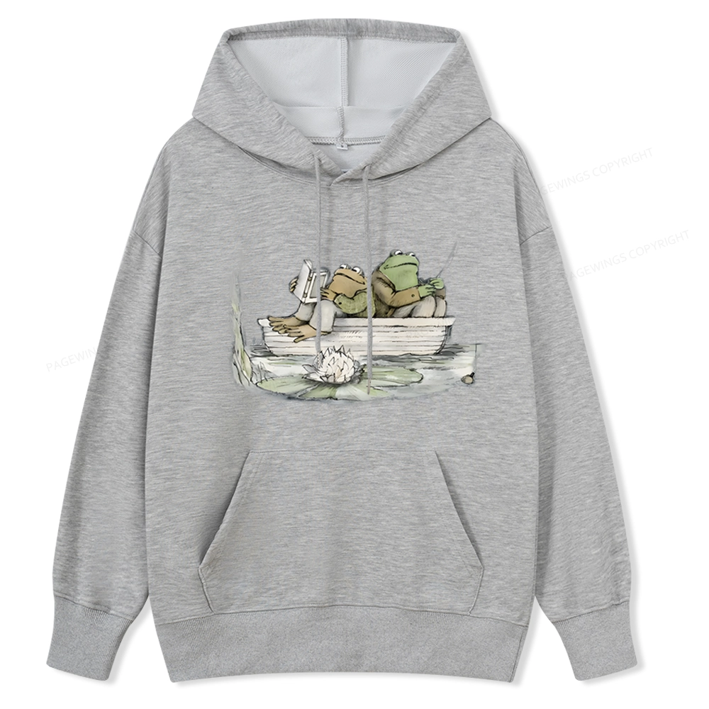 Pagewings Frog Reading Unisex Classic Hoodie