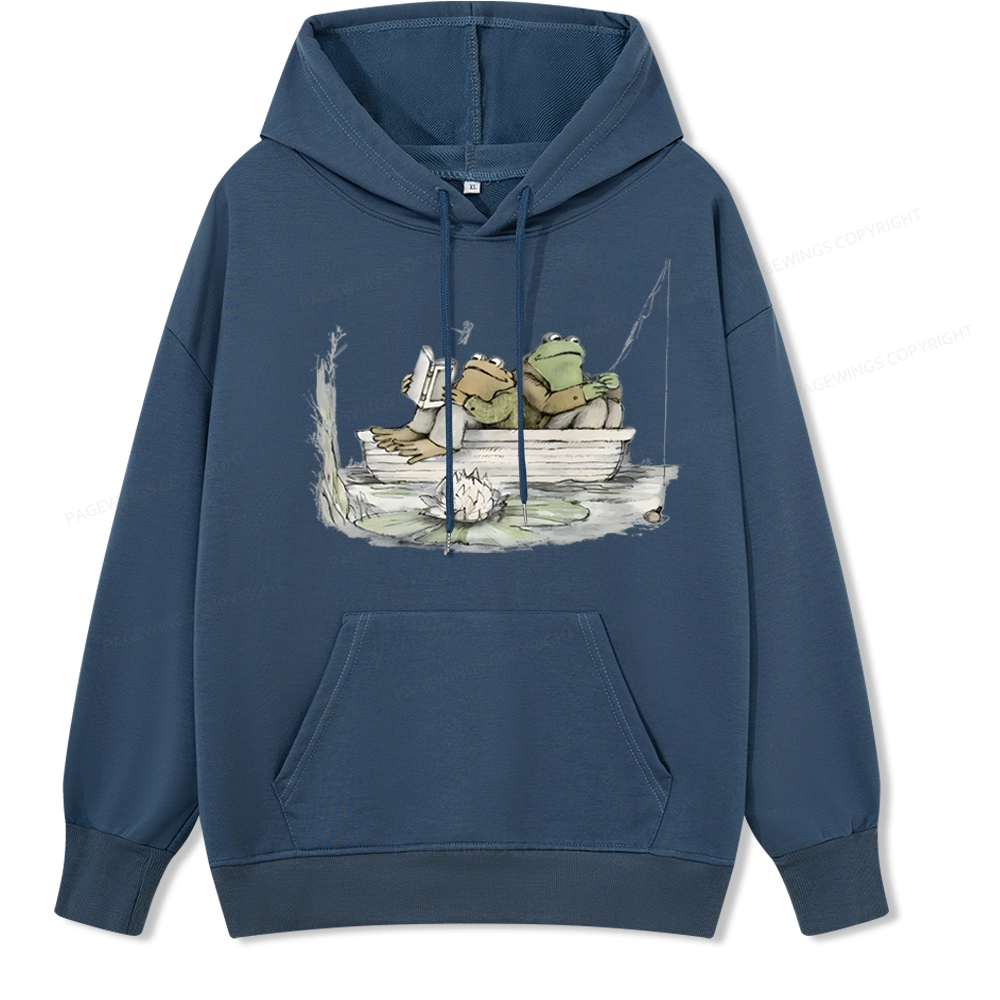 Pagewings Frog Reading Unisex Classic Hoodie