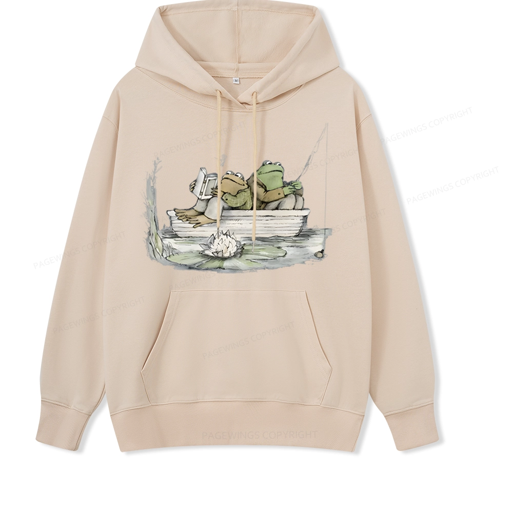 Pagewings Frog Reading Unisex Classic Hoodie