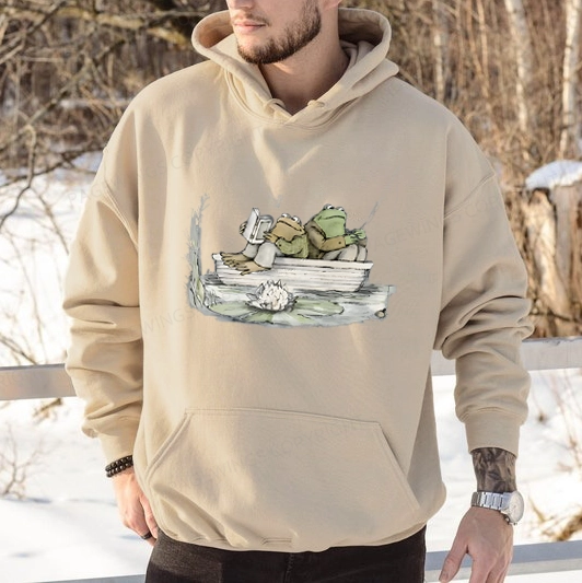 Pagewings Frog Reading Unisex Classic Hoodie