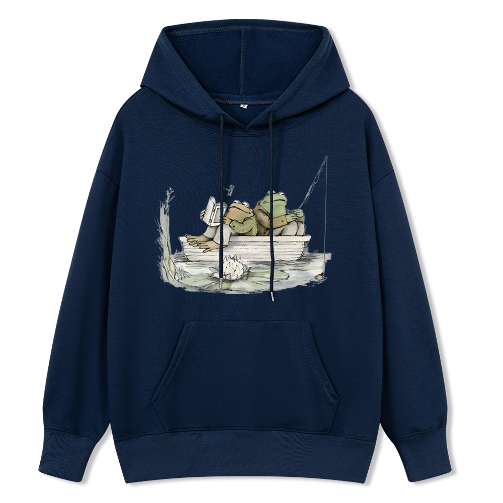 Pagewings Frog Reading Unisex Classic Hoodie