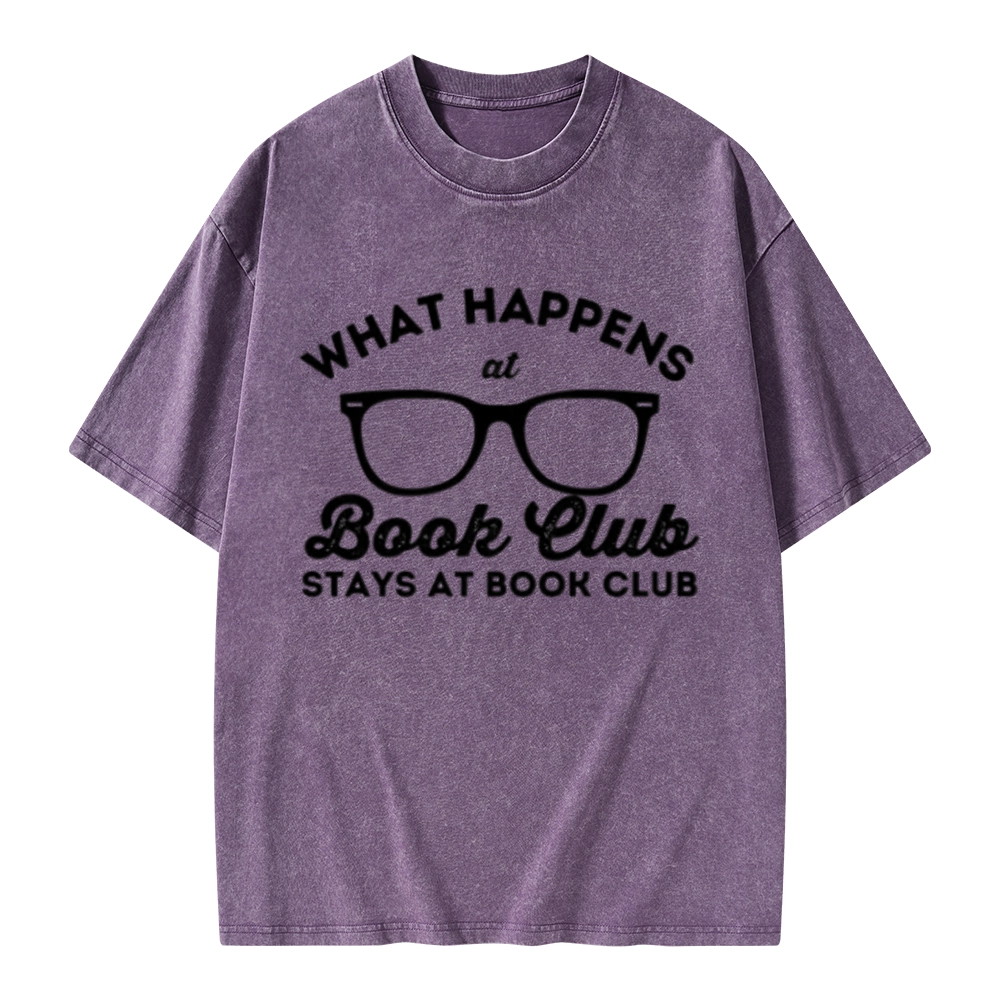 Pagewings What Happens At Book Club Unisex Washed T-shirt