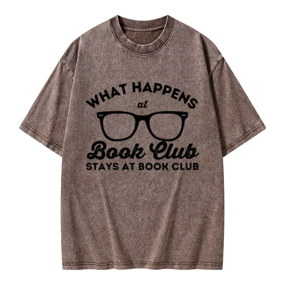 Pagewings What Happens At Book Club Unisex Washed T-shirt