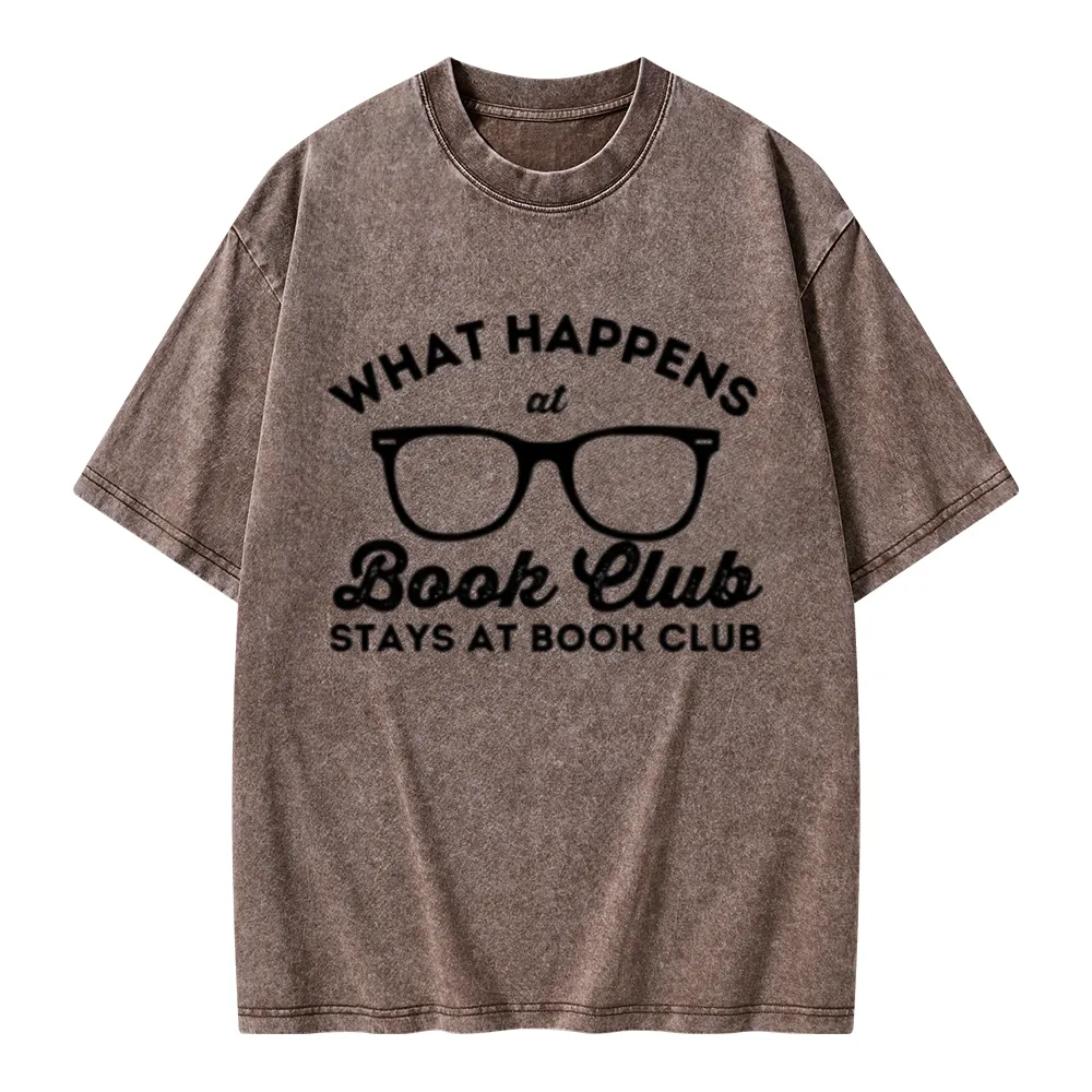 Pagewings What Happens At Book Club Unisex Washed T-shirt