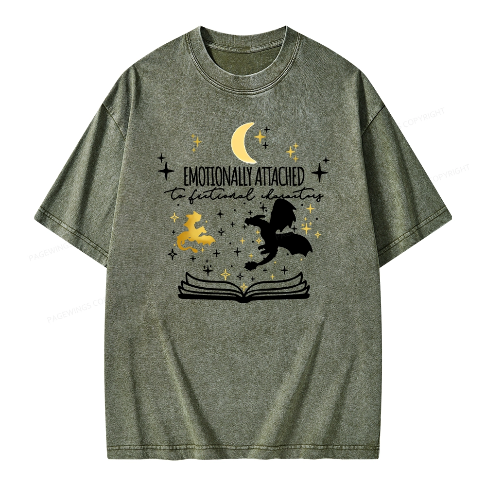 Pagewings Fourth Wing Dragon Unisex Washed T-shirt