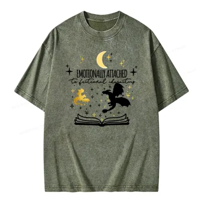 Pagewings Fourth Wing Dragon Unisex Washed T-shirt