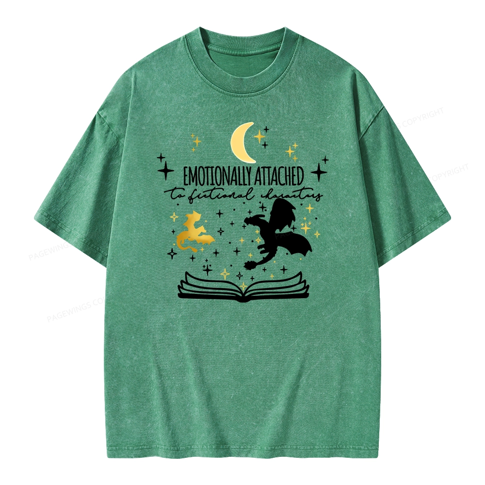 Pagewings Fourth Wing Dragon Unisex Washed T-shirt
