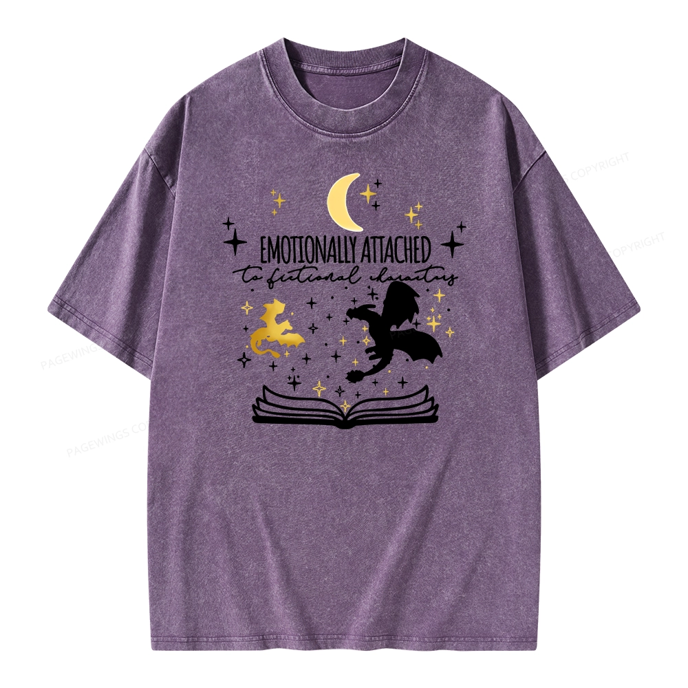 Pagewings Fourth Wing Dragon Unisex Washed T-shirt