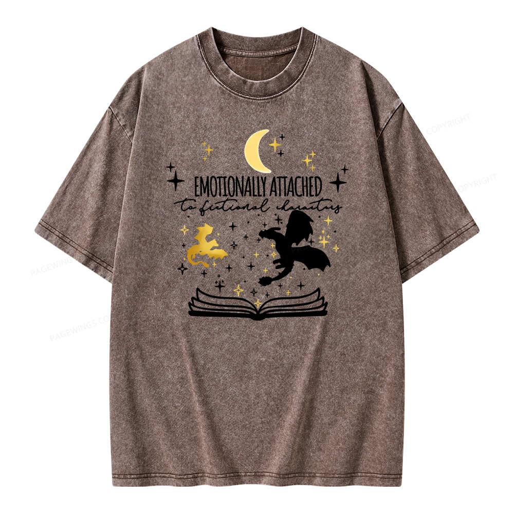 Pagewings Fourth Wing Dragon Unisex Washed T-shirt
